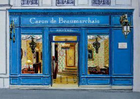 Hôtel Caron de Beaumarchais, rue Vieille du Temple, Paris - carte postale