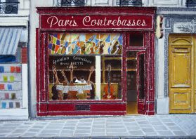 boutique Paris Contrebasses, rue de Rome, Paris - carte postale