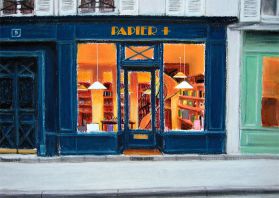 boutique Papier +, rue du Pont Louis-Philippe, Paris - carte postale